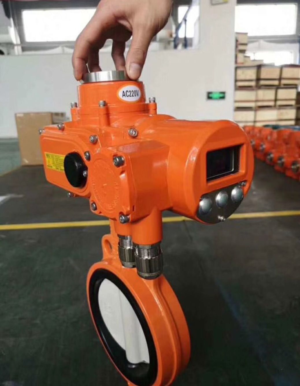 電動對夾式蝶閥尺寸廠家型號D671X/D6371F（圖1）