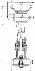 電站高壓閘閥主要外形尺寸及重量