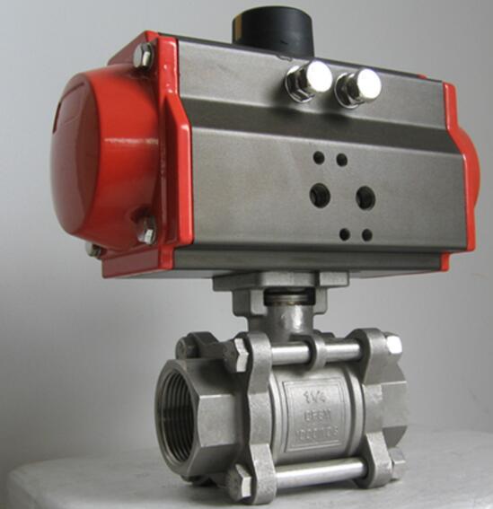 Q611F/Q641F三片式氣動球閥實物圖